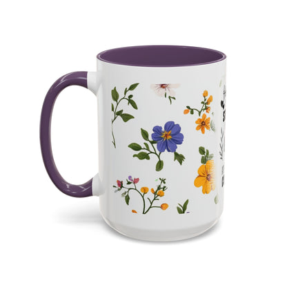 Floral "Her Love Is the Quiet Strength" Accent Coffee Mug — Inspirational Mother's Day Gift