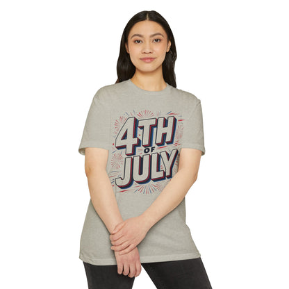 4th of July Graphic T-Shirt — Patriotic Fireworks Tee