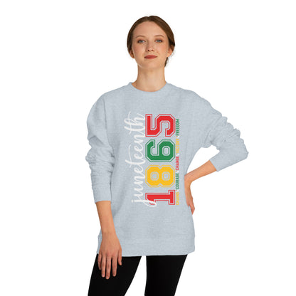 Juneteenth 1865 Crewneck Sweatshirt – Black Liberation Pride Graphic