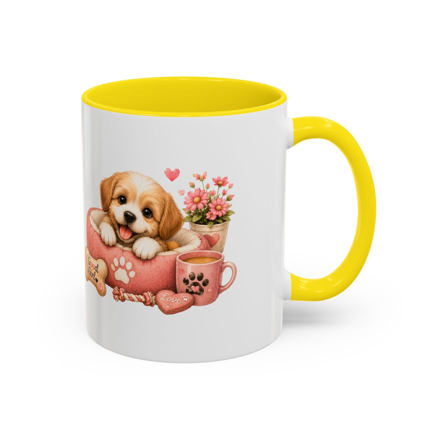Cute Puppy Coffee Mug — Adorable 'Good Girl' Dog Design, Accent 11/15oz