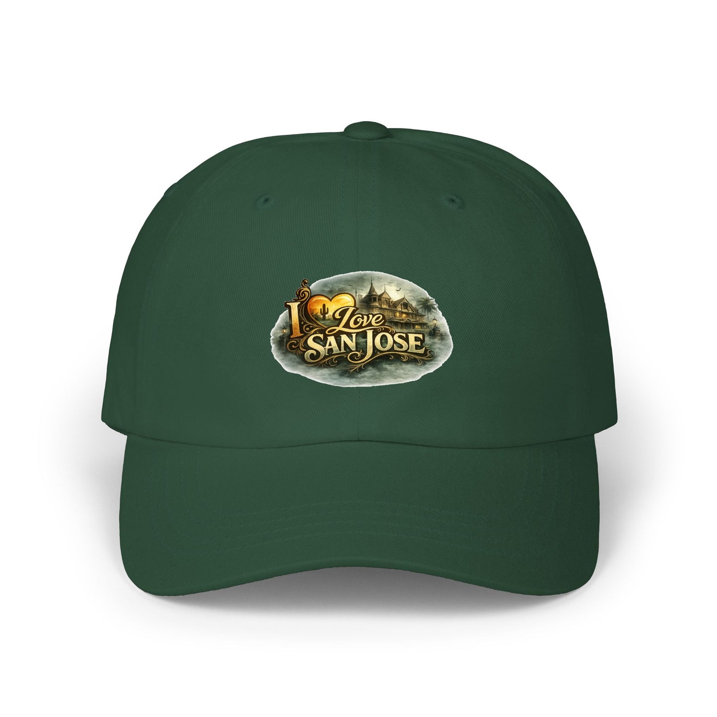 I Love San Jose Dad Cap — Vintage Cityscape Embroidered Baseball Hat