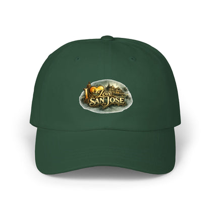 I Love San Jose Dad Cap — Vintage Cityscape Embroidered Baseball Hat