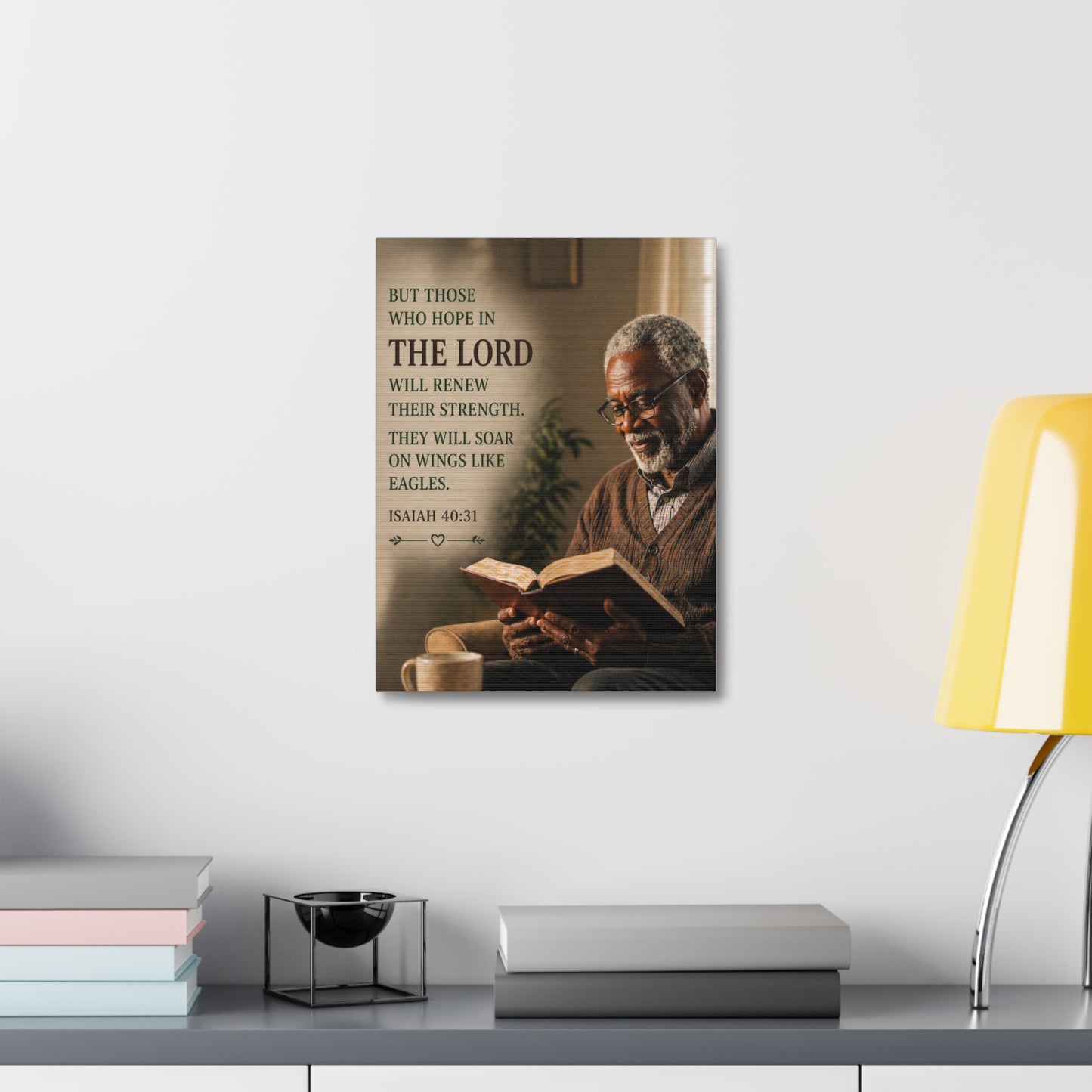Stretched Canvas - "But Those Who Hope in The Lord" Isaiah 40:31 Inspirational Christian Wall Art