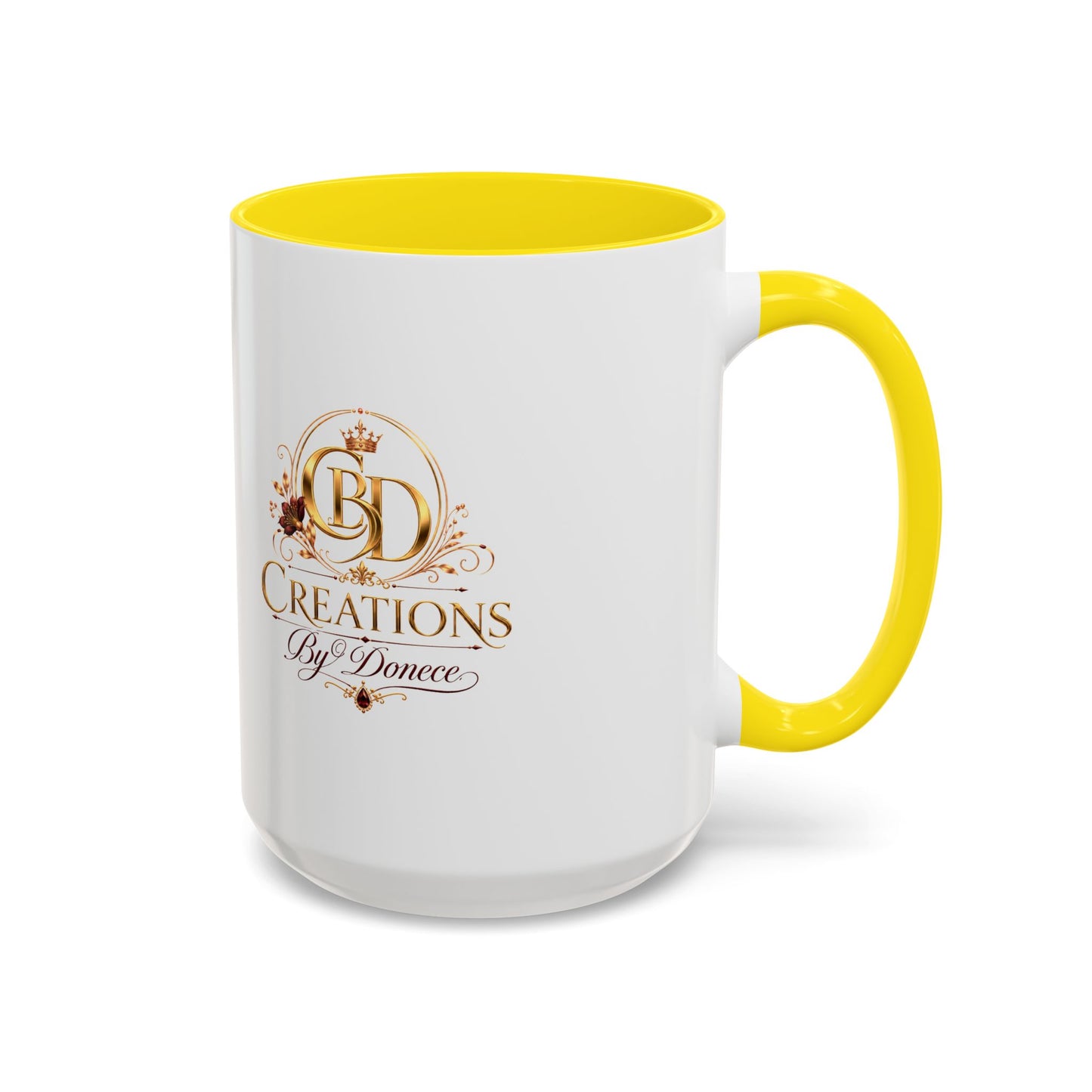 Accent Coffee Mug — Creations By Donece Logo Ceramic Mug (11/15 oz)