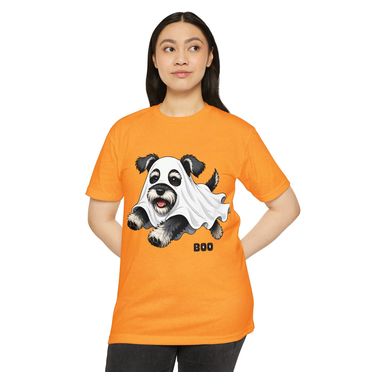 Cute Ghost Puppy T-Shirt — "Boo" Halloween Dog Tee