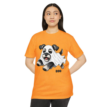Cute Ghost Puppy T-Shirt — "Boo" Halloween Dog Tee