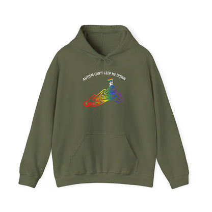 Autism Can't Keep Me Down Fight Resilience Strength Hoodie