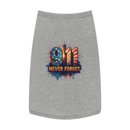 9/11 Never Forget Pet Tank Top — Patriotic Memorial Dog Shirt