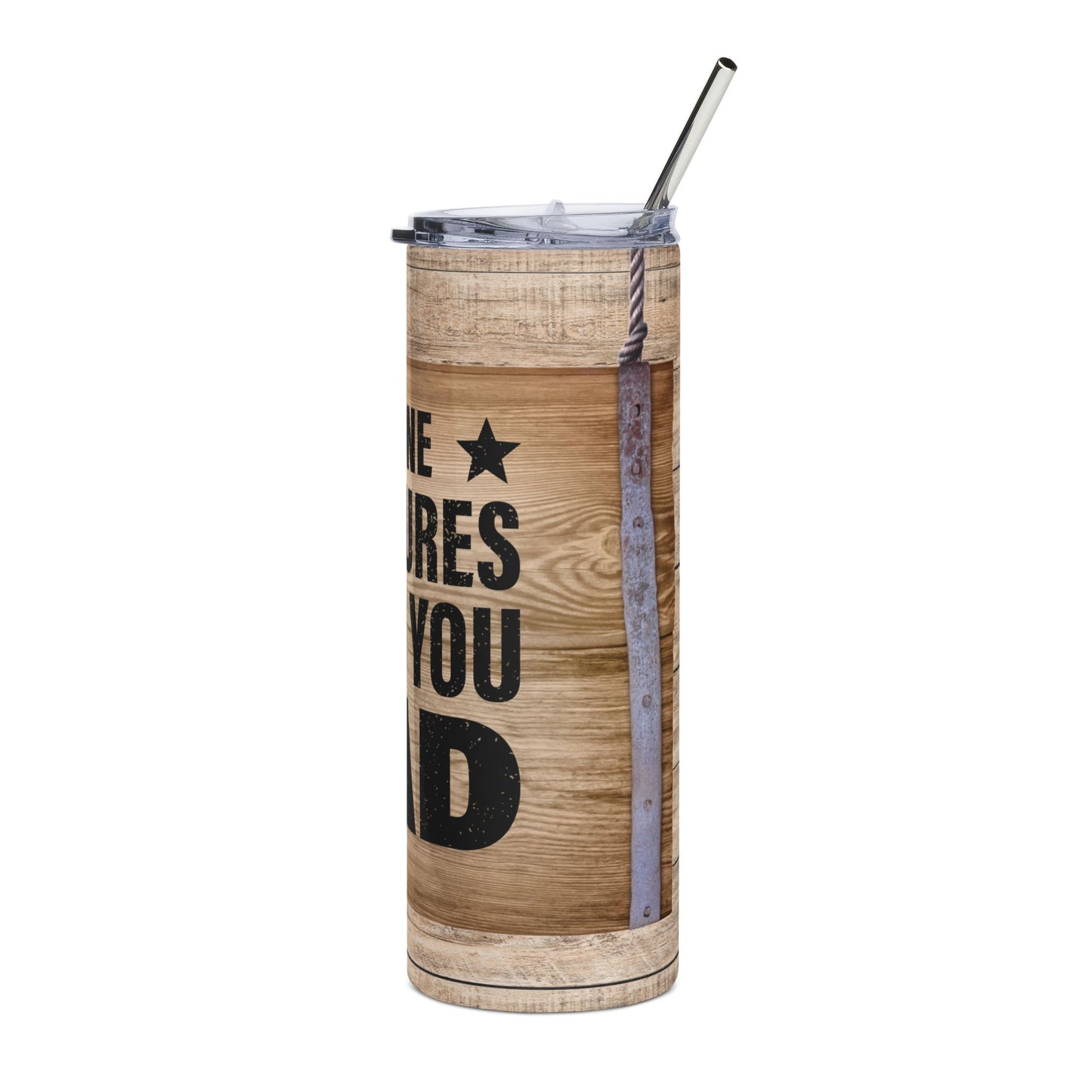 20oz Stainless Tumbler – "No One Measures Up to You Dad" Rustic Father's Day Travel Cup