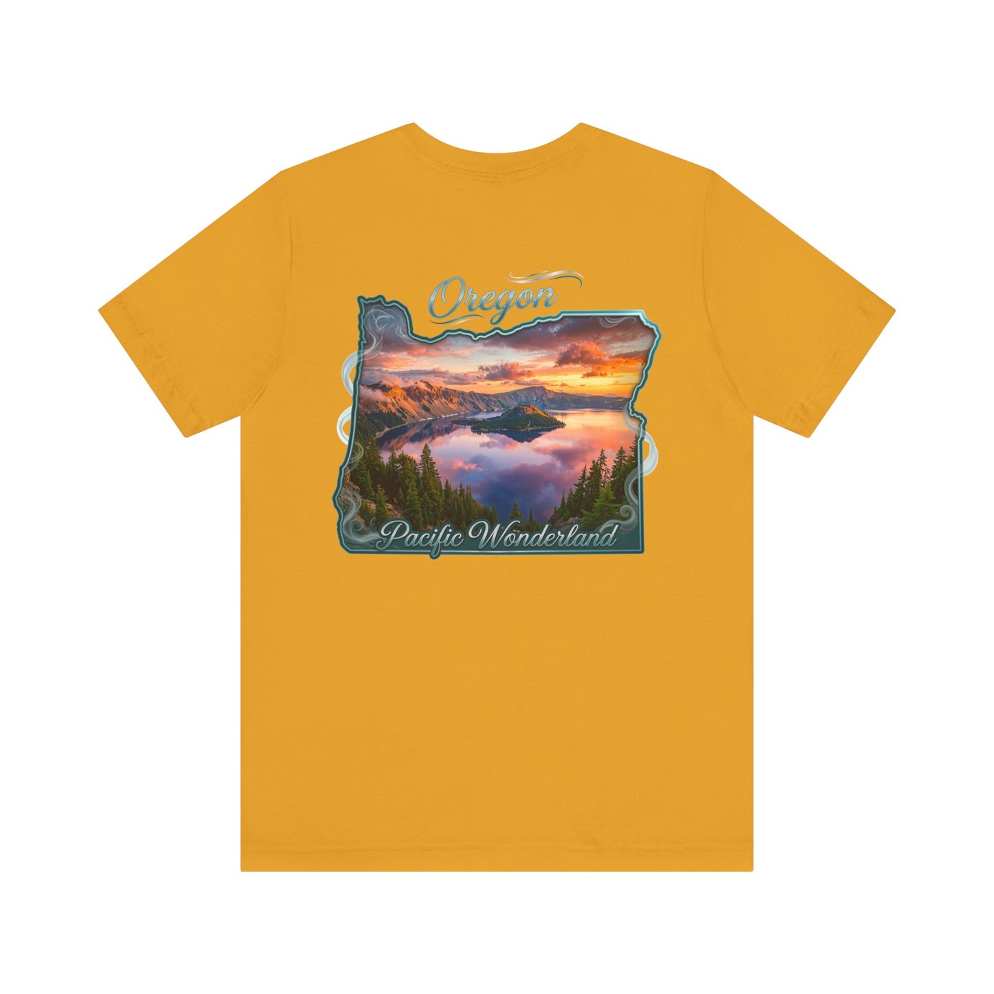Oregon Pacific Wonderland T‑Shirt — Scenic Sunset State Map Tee