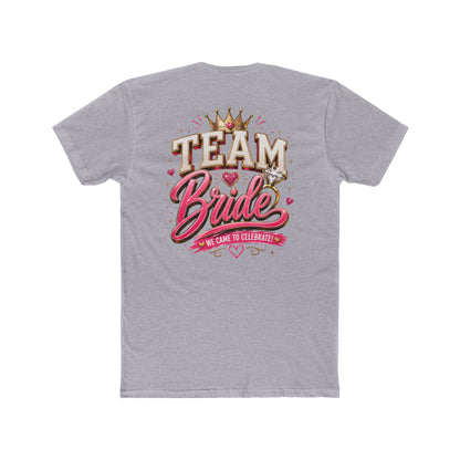 Team Bride T‑Shirt — Bachelorette Party Tee with Crown & Hearts