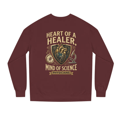 Physician Sweatshirt — "Heart of a Healer, Mind of Science" Medical Crewneck