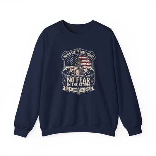 United States Coast Guard No Fear in the Storm Sweatshirt