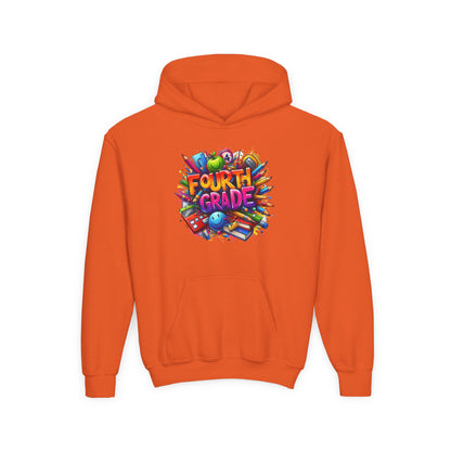 Fourth Grade Youth Hoodie — Colorful Back-to-School Kids Sweatshirt
