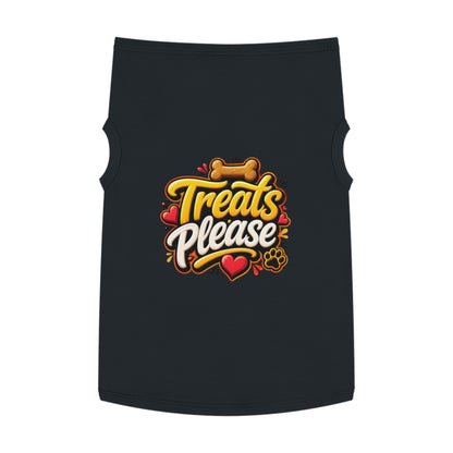 Pet Tank Top — "Treats Please" Cute Dog Tank for Small Dogs | Playful Paw Print Design