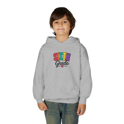 Sixth Grade Kids Hoodie – Colorful Back-to-School Sweatshirt