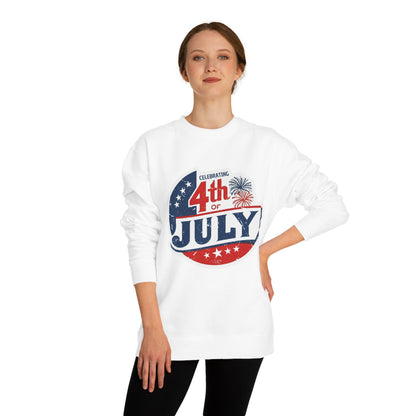 4th of July Crewneck Sweatshirt – Patriotic Fireworks Independence Day Pullover
