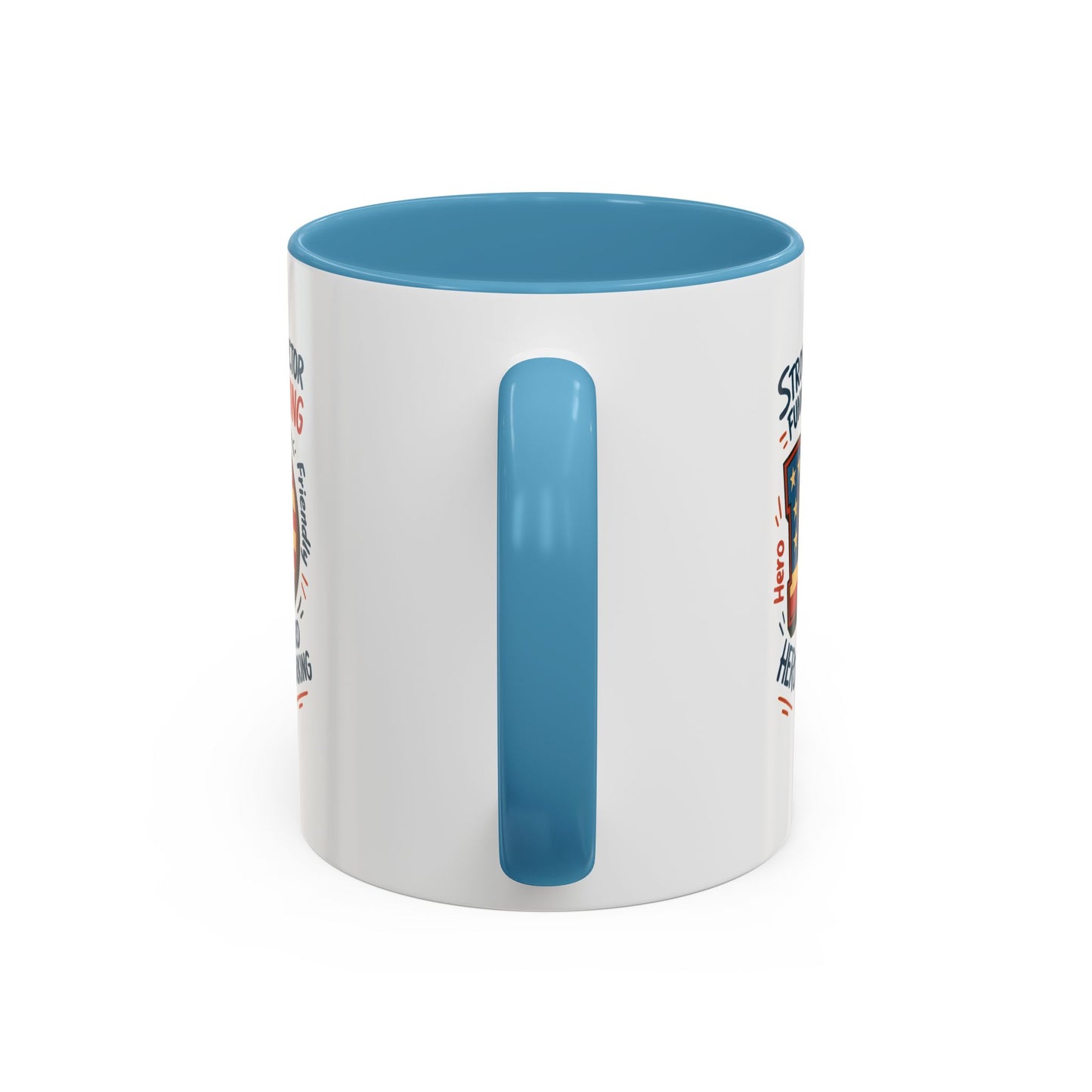 Dad Coffee Mug — Patriotic "DAD" Design with Loving, Hardworking, Protector Keywords (11/15oz Accent Mug)
