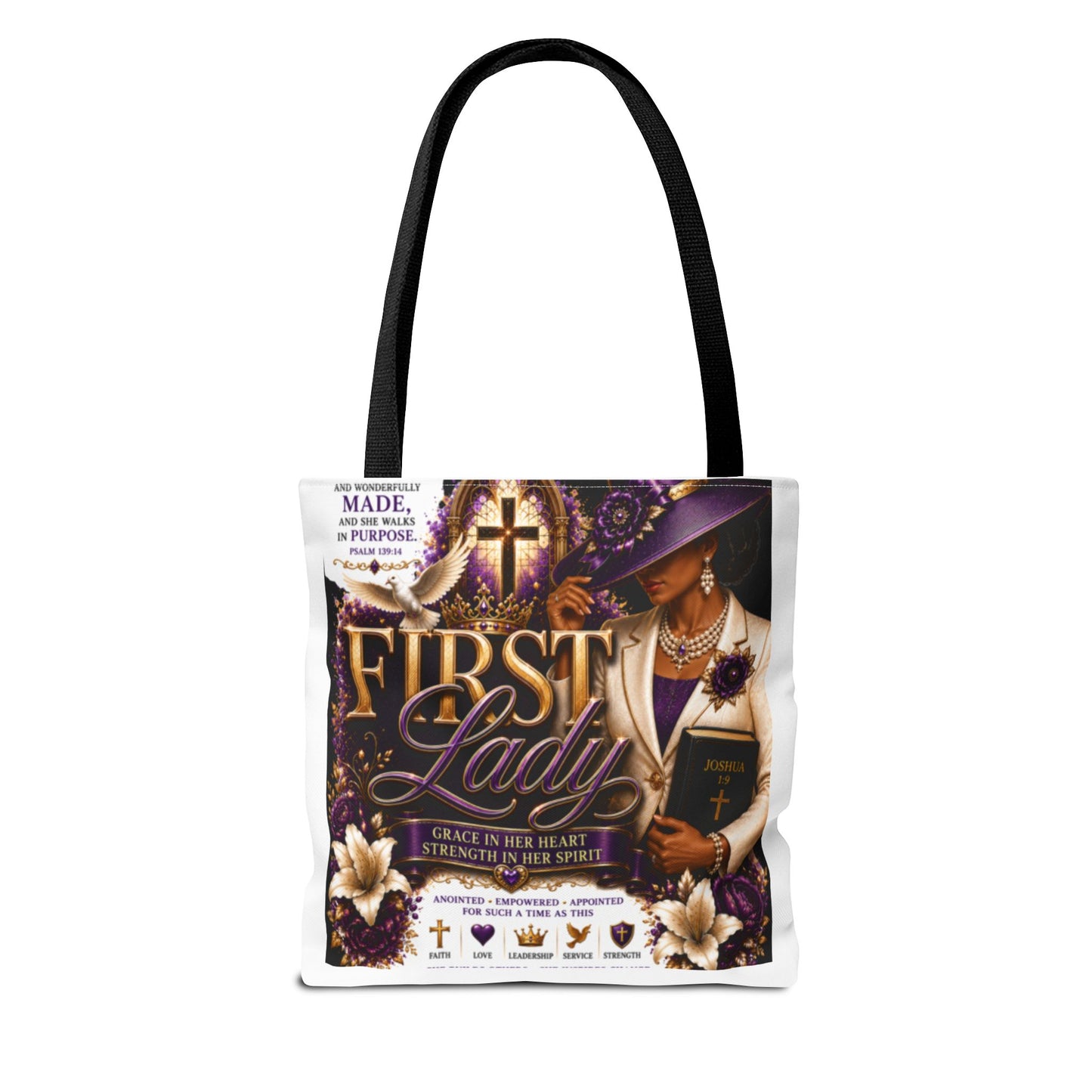 First Lady Christian Tote Bag – Faithful Grace Inspirational Church Purse