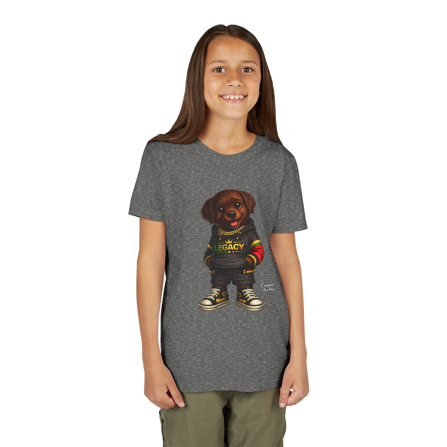 Youth Tee — Cute Rottweiler Puppy in 'Legacy' Hoodie Kids T‑Shirt