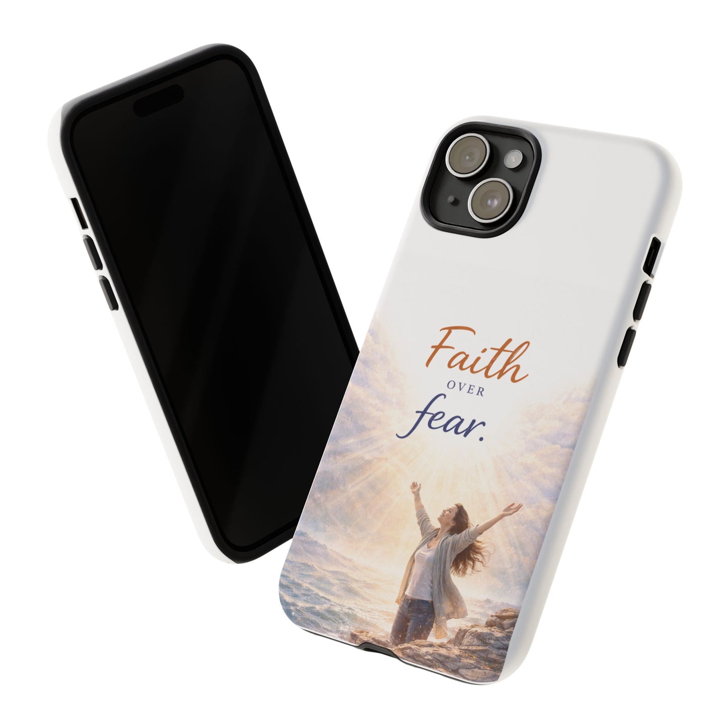 Faith Over Fear Phone Case — Inspirational Christian iPhone Cover