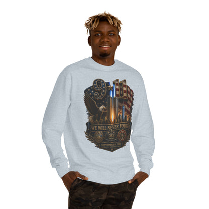 9/11 We Will Never Forget Memorial Sweatshirt