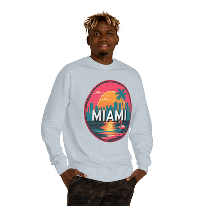 Miami Sunset Crewneck Sweatshirt