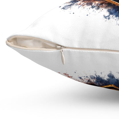 Never Forget 9/11 Memorial Throw Pillow — Patriotic Remembrance Accent Pillow
