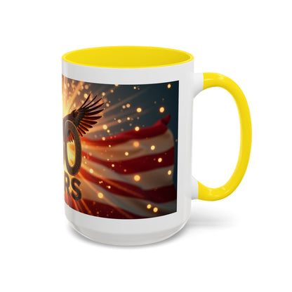 250 Years Commemorative Coffee Mug — Patriotic Eagle & American Flag Accent (11/15oz)