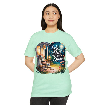 Be Still and Know T-Shirt — Cozy Porch & Moonlight Faith Tee