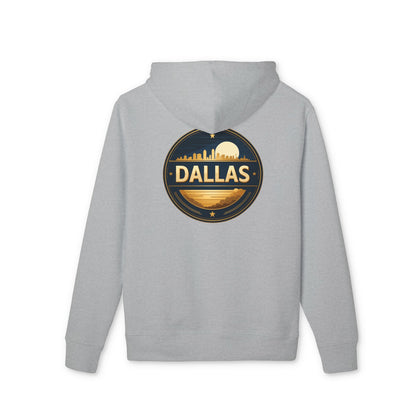 Dallas Skyline Hoodie — Retro City Badge Pullover