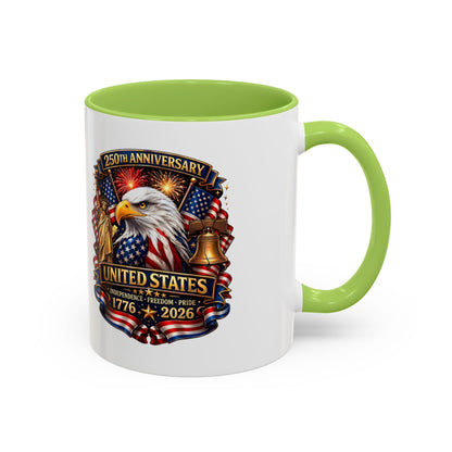 250th Anniversary United States Eagle Coffee Mug – Patriotic 1776–2026 Accent Mug
