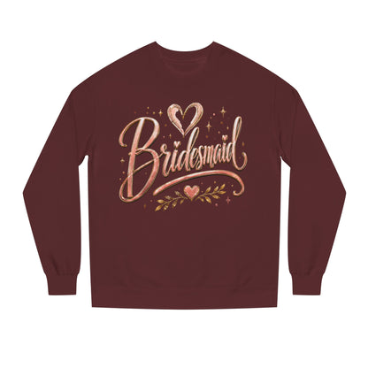 Bridesmaid Crewneck Sweatshirt — Rose Gold Script Bridesmaid Pullover