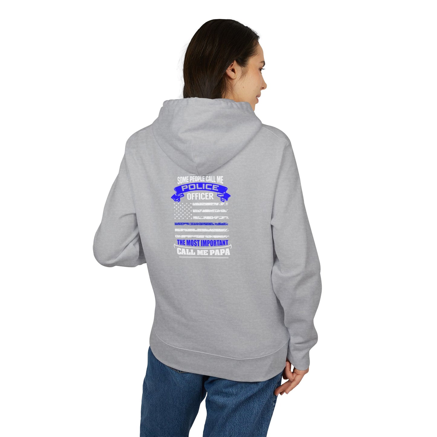 Police Officer Papa Hoodie — Proud Dad Law Enforcement Sweatshirt