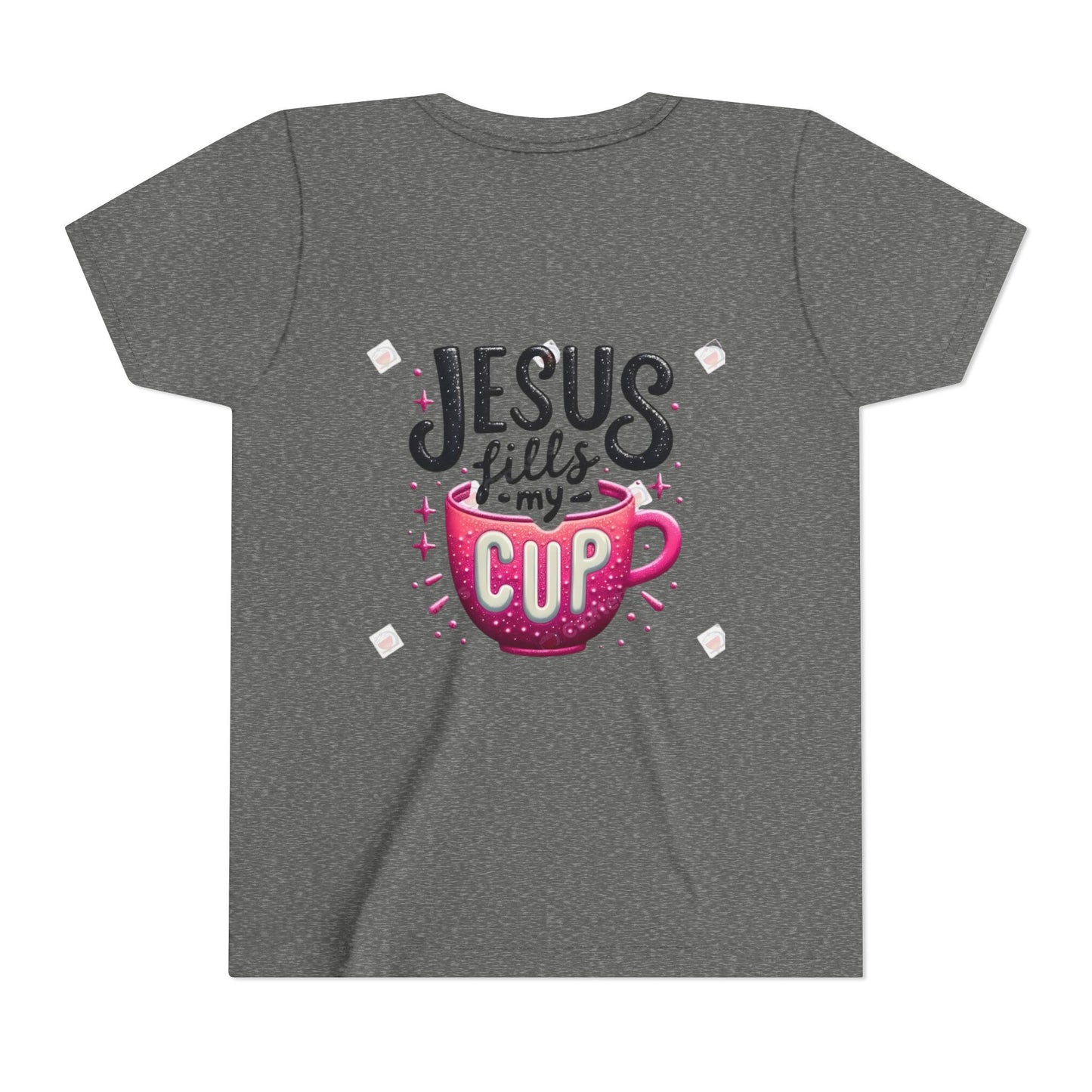 Jesus Fills My Cup Youth Tee — Christian Faith Kids Shirt