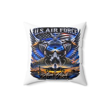 U.S. Air Force 'Aim High' Decorative Pillow — Military Aviation Throw Pillow