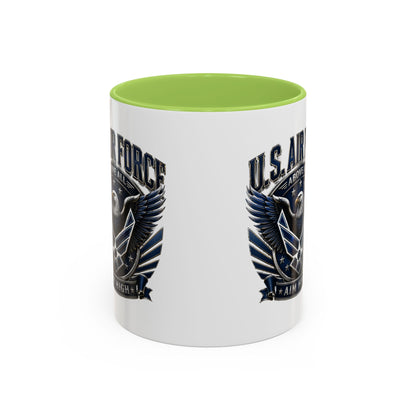 U.S. Air Force Eagle Coffee Mug – "Aim High" Accent Ceramic Mug (11/15oz)