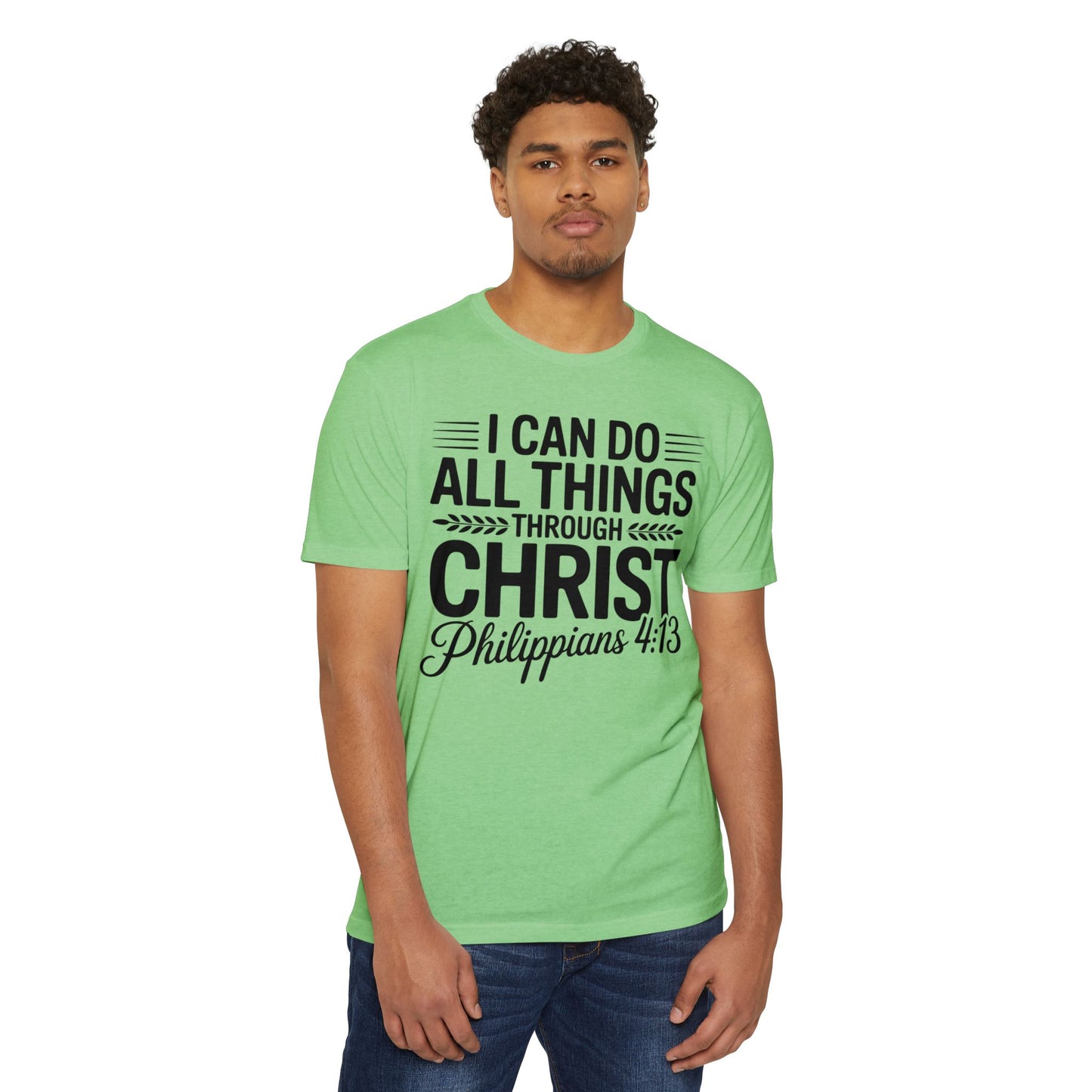 I Can Do All Things Through Christ T-Shirt – Philippians 4:13 Christian Tee