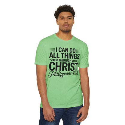 I Can Do All Things Through Christ T-Shirt – Philippians 4:13 Christian Tee