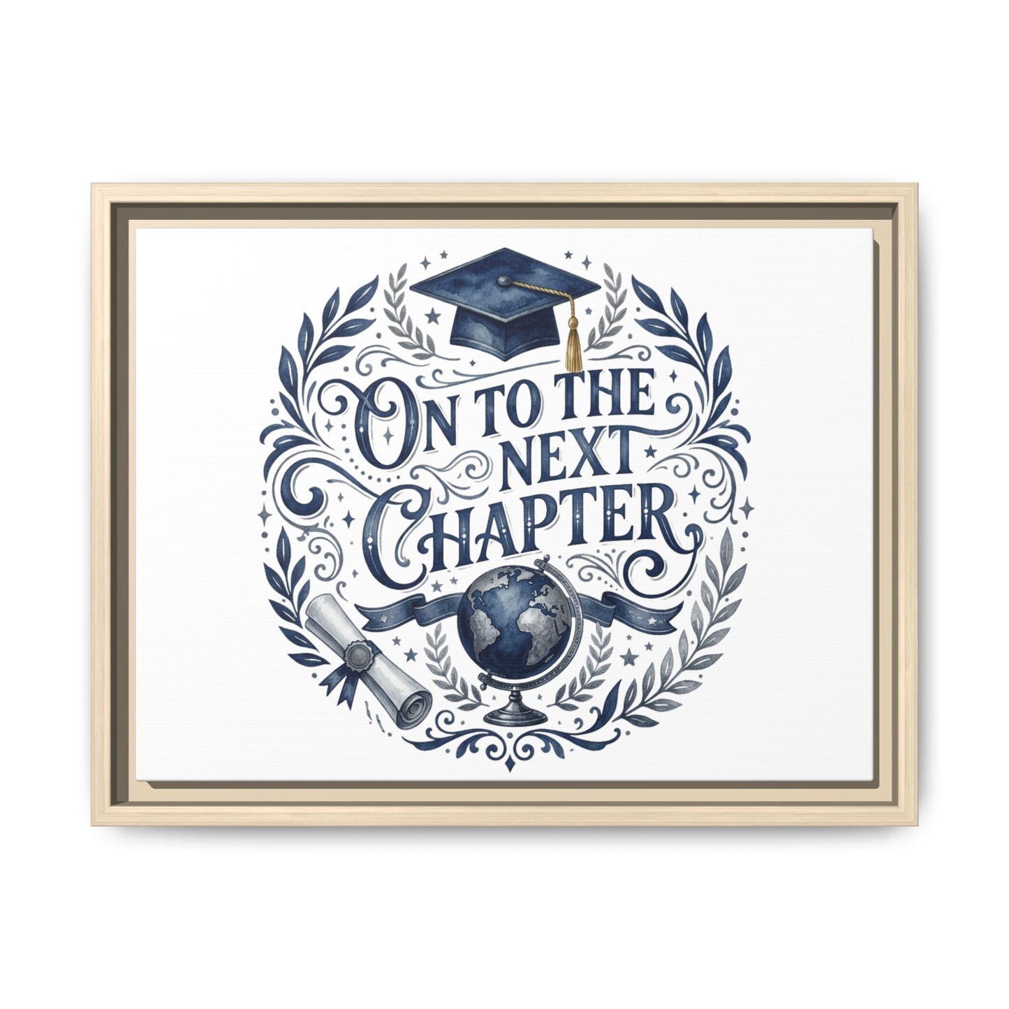 On to the Next Chapter Framed Canvas – Graduation Wall Art