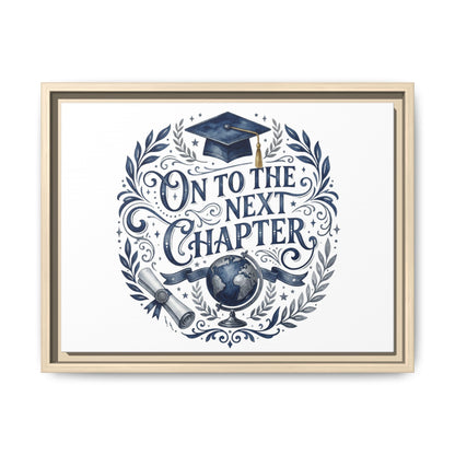 On to the Next Chapter Framed Canvas – Graduation Wall Art