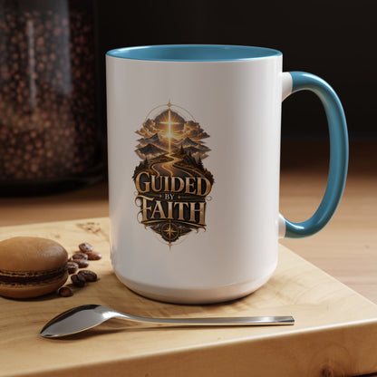 Guided by Faith Coffee Mug — Inspirational Christian Accent Mug (11/15oz)