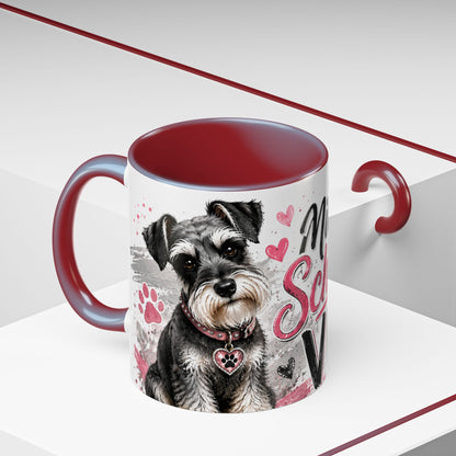 Miniature Schnauzer Vibes Accent Coffee Mug – 11/15oz