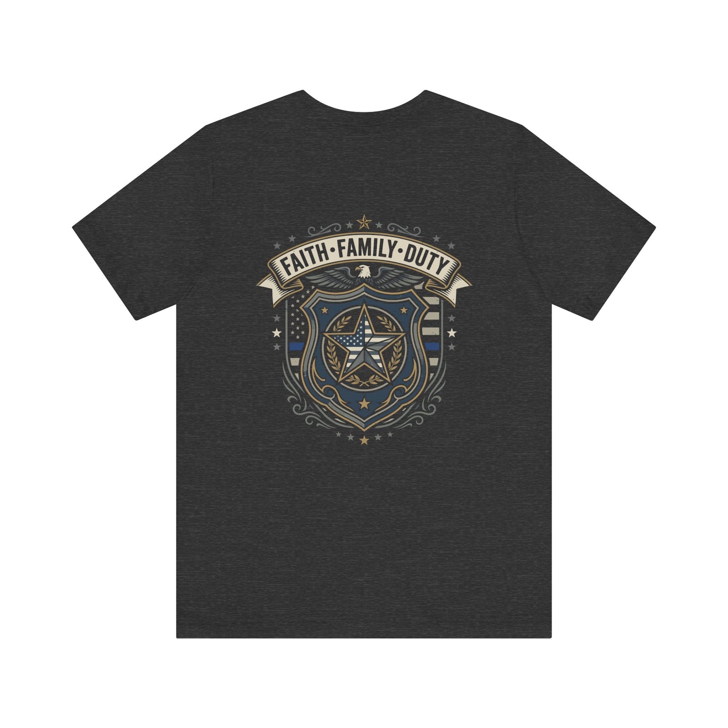 Police Badge Shield T‑Shirt — "Faith • Family • Duty" Graphic Tee