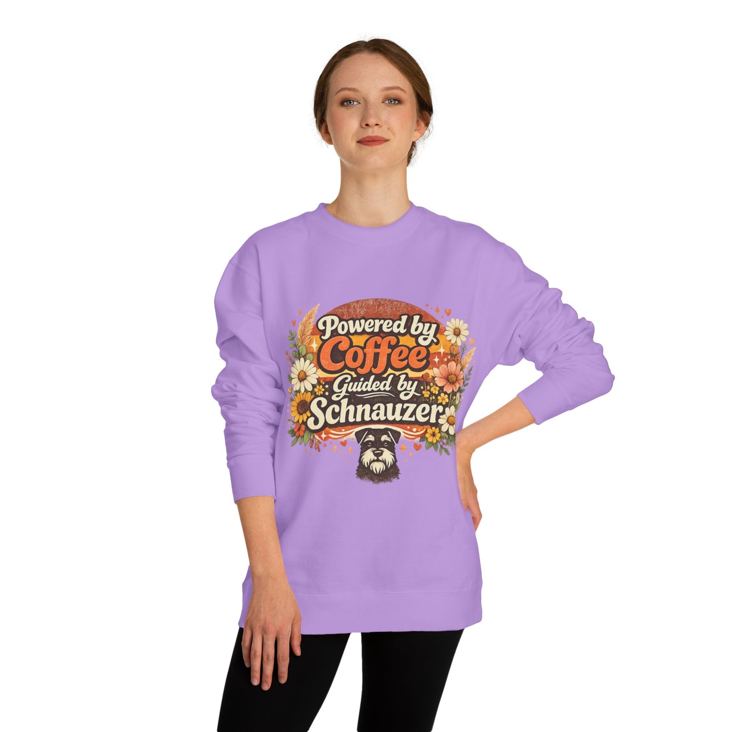 Powered by Coffee, Guided by Schnauzer Sweatshirt