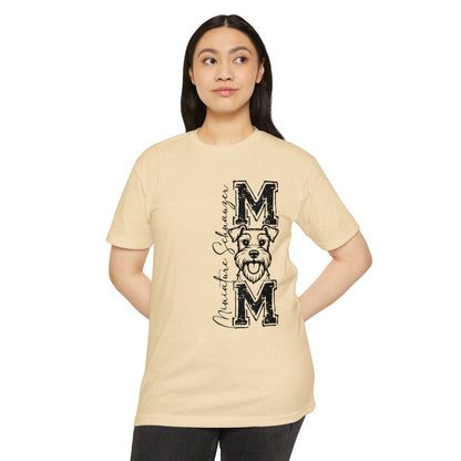 MOM Schnauzer Vertical Graphic T-Shirt — Funny Dog Mom Tee