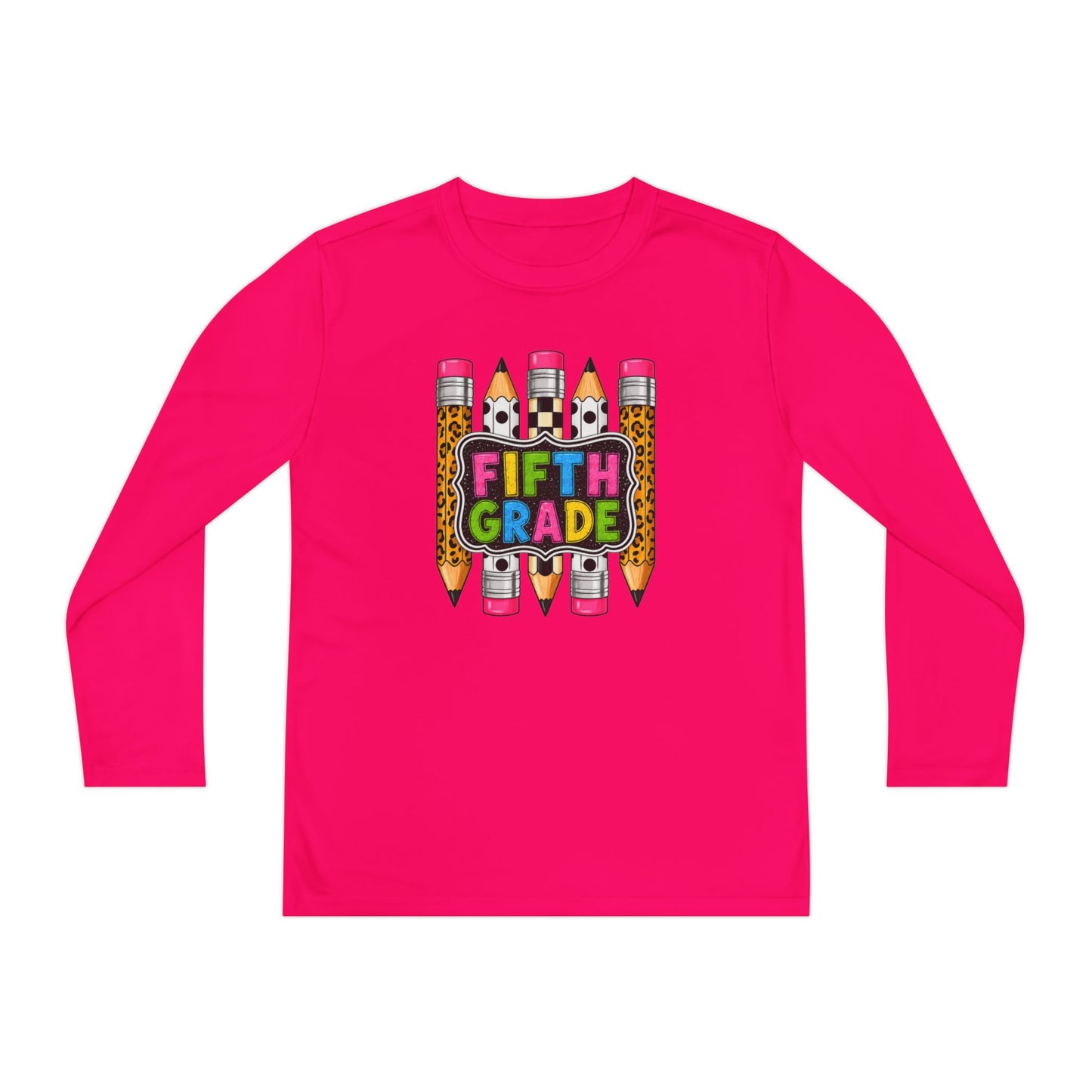 Fifth Grade Pencil Graphic Youth Long Sleeve Tee