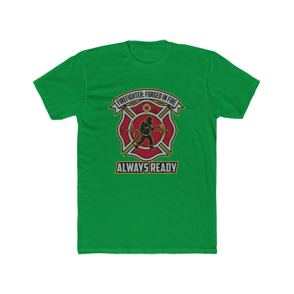 Firefighter Maltese Cross T‑Shirt — "Always Ready" Crew Tee