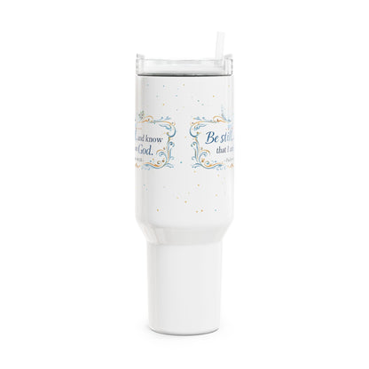40oz Faith Tumbler – “Be Still and Know That I Am God” Inspirational Travel Mug