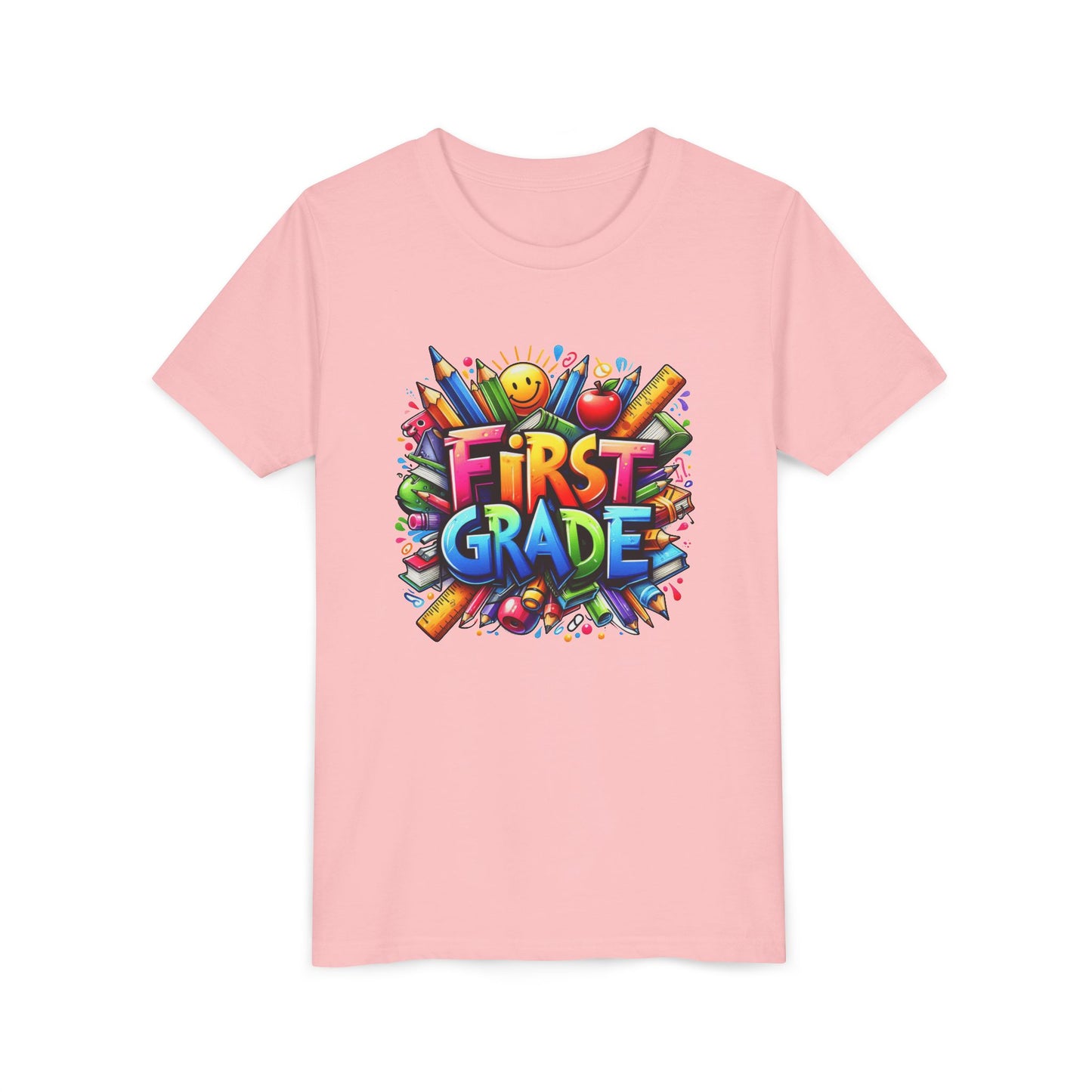 First Grade Kids Tee — Colorful Back-to-School Shirt for Boys & Girls